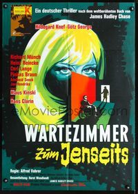 1k186 MARK OF THE TORTOISE German movie poster '64 really cool artwork of Hildegard Knef by Hoff!