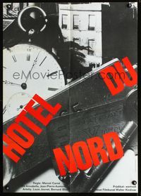 1k155 HOTEL DU NORD German movie poster '38 Marcel Carne, really cool Hans Hillmann artwork!
