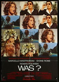 1k261 WHAT German movie poster '72 Marcello Mastroianni, Hugh Griffith, Roman Polanski comedy!
