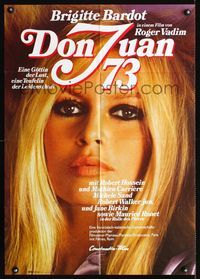 1k192 MS. DON JUAN German poster '73 Don Juan etait une femme, best sexy Brigitte Bardot close up!