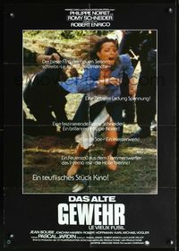 1k199 OLD GUN German movie poster '76 Philippe Noiret, Romy Schneider attacked by thugs!