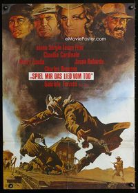 1k200 ONCE UPON A TIME IN THE WEST German '68 Sergio Leone, art of Cardinale, Bronson & Fonda!
