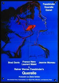 1k214 QUERELLE German movie poster '82 Rainer Werner Fassbinder, classic Andy Warhol gay art!