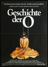 1k235 STORY OF O German movie poster '75 Histoire d'O, sexy blindfolded & chained naked girl image!