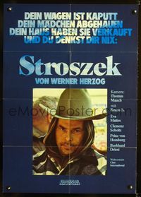 1k236 STROSZEK: A BALLAD German poster '77 Werner Herzog, great image of Bruno S. in cowboy hat!