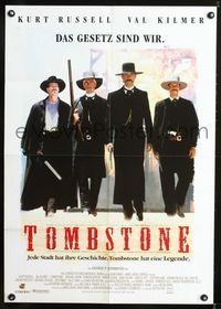1k248 TOMBSTONE German movie poster '93 Kurt Russell as Wyatt Earp, Val Kilmer as Doc Holliday!