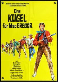 1k253 UP THE MacGREGORS German '68 Sette donne per I MacGregor, cool art of cowboys with guns!