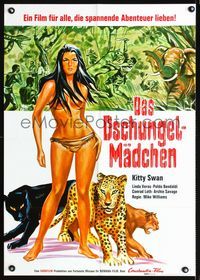 1k255 VIRGIN OF THE JUNGLE German 1970 Gungala la Vergine Della Giungla, Kitty Swan & big cats!