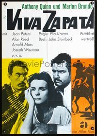 1k257 VIVA ZAPATA German movie poster R66 Marlon Brando, Jean Peters, Anthony Quinn, John Steinbeck