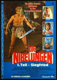 1k263 WHOM THE GODS WISH TO DESTROY German '66 Die Nibelungen, Teil 1: Siegfried, German epic!