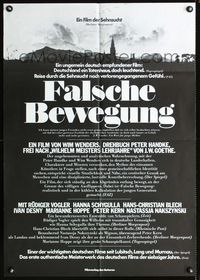 1k271 WRONG MOVE reviews style German poster '74 Falsche Bewegung, Wim Wenders, False Movement!