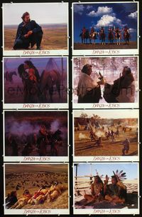 1k465 DANCES WITH WOLVES 8 Spanish/U.S. movie lobby cards '90 Kevin Costner & Native American Indians!