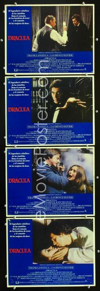 1k540 DRACULA 4 Spanish/U.S. movie lobby cards '79 vampire Frank Langella, Laurence Olivier, Bram Stoker
