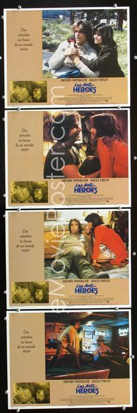1k544 HEROES 4 Spanish/U.S. movie lobby cards '77 Henry Winkler loves Sally Field!