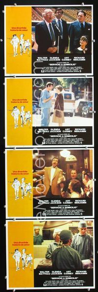 1k545 HOUSE CALLS 4 Spanish/U.S. movie lobby cards '78 Walter Matthau, Glenda Jackson, Art Carney