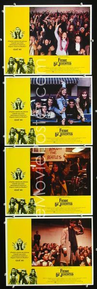 1k546 I WANNA HOLD YOUR HAND 4 Spanish/U.S. movie lobby cards '78 Robert Zemeckis, Beatlemania!