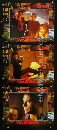 1k557 KNOCK OFF 3 Spanish/U.S. movie lobby cards '98 Jean-Claude Van Damme, Rob Schneider