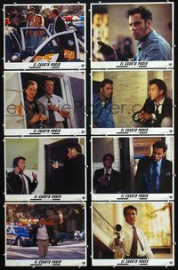 1k491 MAD CITY 8 Spanish/U.S. lobby cards '97 John Travolta, Dustin Hoffman, Mia Kirshner, Costa-Gavras