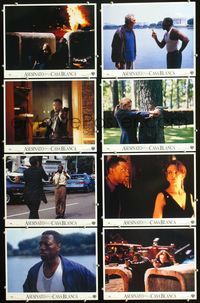 1k501 MURDER AT 1600 8 Spanish/U.S. movie lobby cards '97 Wesley Snipes, Diane Lane, Alan Alda