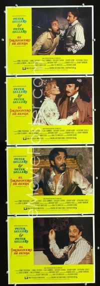1k552 PRISONER OF ZENDA 4 Spanish/U.S. movie lobby cards '79 Peter Sellers, Lynne Frederick