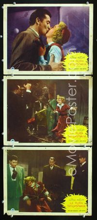 1k559 RED, HOT & BLUE 3 Spanish/U.S. movie lobby cards '49 Betty Hutton, Victor Mature