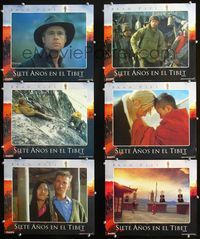 1k535 SEVEN YEARS IN TIBET 6 Spanish/U.S. movie lobby cards '97 Brad Pitt, Jean-Jacques Annaud