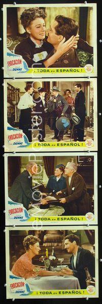 1k556 WHITE CLIFFS OF DOVER 4 Spanish/U.S. movie lobby cards '44 Irene Dunne, Roddy McDowall, Frank Morgan