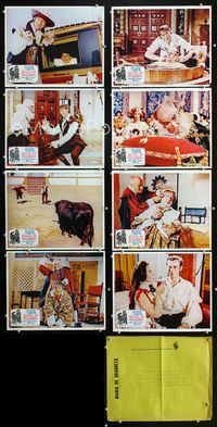 1k317 DELUSIONS OF GRANDEUR 8 Mexican movie lobby cards '71 Louis de Funes' La Folie des Grandeurs!