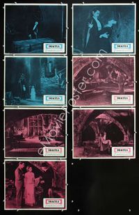 1k433 DRACULA 7 Mexican movie lobby cards R60s Tod Browning, Bela Lugosi vampire classic!
