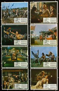 1k330 FOUR ASSASSINS 8 Mexican movie lobby cards '75 Taiwan martial arts, kung fu!