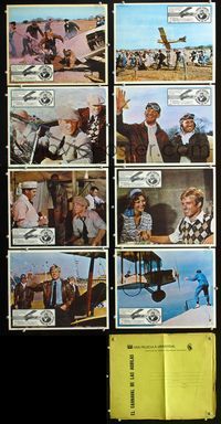 1k342 GREAT WALDO PEPPER 8 Mexican lobby cards '75 pilot Robert Redford, Bo Svenson, Susan Sarandon