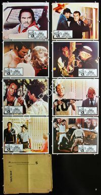 1k364 LONGEST YARD 8 Mexican movie lobby cards '74 Burt Reynolds, Eddie Albert, football!