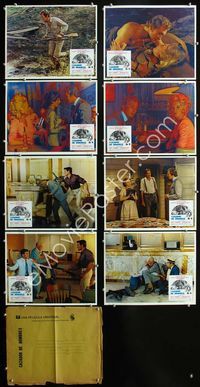 1k367 MANHUNTER 8 Mexican movie lobby cards '72 Roy Thinnes, Sandra Dee, deadliest animal on Earth!