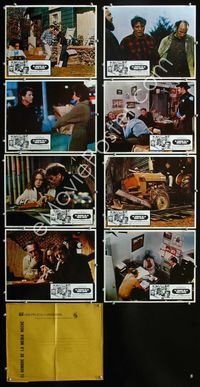 1k369 MIDNIGHT MAN 8 Mexican movie lobby cards '74 Burt Lancaster, Susan Clark, Cameron Mitchell