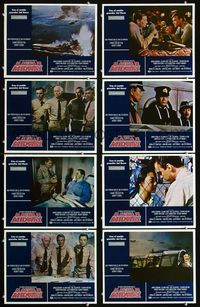 1k370 MIDWAY 8 Mexican movie lobby cards '76 Charlton Heston, Henry Fonda, Robert Mitchum