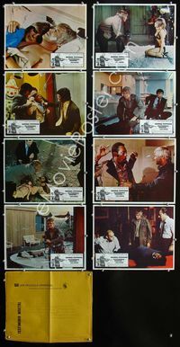 1k375 NEWMAN'S LAW 8 Mexican movie lobby cards '74 George Peppard writes his own!