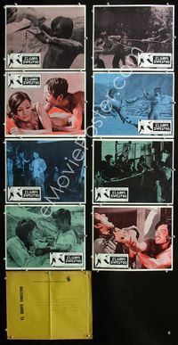 1k419 TOUGH GUY 8 Mexican movie lobby cards '72 Chen Hsing, Yung Henry Yu, kung fu!