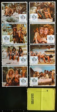 1k429 WHEN WOMEN HAD TAILS 8 Mexican movie lobby cards '70 sexy prehistoric Senta Berger!