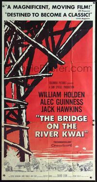 1m274 BRIDGE ON THE RIVER KWAI pre-Awards 3sh '58 William Holden, Alec Guinness, David Lean classic!