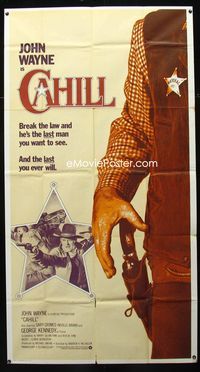 1m285 CAHILL int'l three-sheet movie poster '73 classic United States Marshall John Wayne!