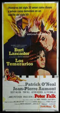 1m296 CASTLE KEEP Spanish/U.S. three-sheet poster '69 Burt Lancaster & sexy Astrid Heeren in World War II!