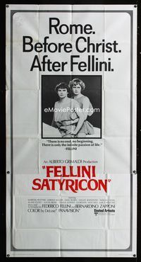1m360 FELLINI SATYRICON int'l three-sheet movie poster '70 Federico's Italian cult classic!