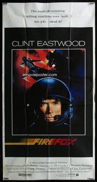 1m362 FIREFOX three-sheet movie poster '82 cool C.D. de Mar art of killing machine Clint Eastwood!