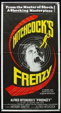 1m372 FRENZY int'l three-sheet poster '72 Alfred Hitchcock, Anthony Shaffer's shocking masterpiece!