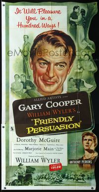 1m373 FRIENDLY PERSUASION 3sh '56 Gary Cooper in a movie that will pleasure you in a hundred ways!