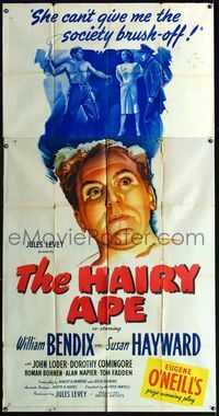 1m399 HAIRY APE 3sh '44 written by Eugene O'Neill, cool artwork of William Bendix & Susan Hayward!