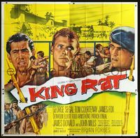 1m014 KING RAT style B 6sheet '65 different close up art of George Segal, Tom Courtenay & James Fox!