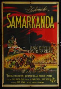 1m081 GOLDEN HORDE Argentinean movie poster '51 Marvin Miller as Genghis Khan, Ann Blyth