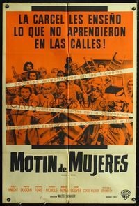 1m093 HOUSE OF WOMEN Argentinean movie poster '62 wild female convicts!