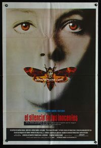 1m178 SILENCE OF THE LAMBS Argentinean movie poster '90 classic image of Jodie Foster!